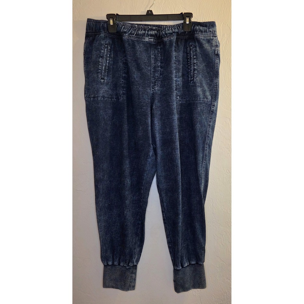 Hollister Women XL Pull-on Denim Joggers Retro Streetwear Athleisure Comfort y2k